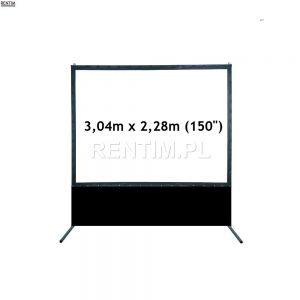 Ekran projekcyjny ramowy 150 cali 3,04m x 2,28m - wysłona