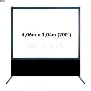 Ekran projekcyjny ramowy 200 cali 4,06m x 3,04m - wysłona